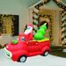 The Holiday Aisle® Santa in Trunk w/ Christmas on Car Decorative Accent, Polyester | 48 H x 32 W x 84 D in | Wayfair