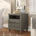 Three Posts™ Baby & Kids Taniya 3 Drawer Solid Wood Nightstand in Gray | 25.75 H x 24 W x 18 D in | Wayfair 93D080B222CD47D68CE891909A8B4855