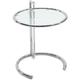 Table Adjustable L1027 - Acier Acier - Verre, Acier inoxydable, Metal - Acier