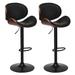 Costway Set of 2 Adjustable Swivel PU Leather Bar Stools with Curved Footrest