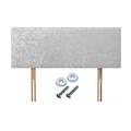 PLAIN CRUSHED VELVET 20 INCH HEADBOARD FOR SINGLE BEDS DOUBLE BEDS | KING SIZE BEDS | SUPER KING SIZE BEDS (SILVER, 3FT - SINGLE)