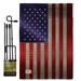 Breeze Decor Steel of Pride American the World Nationality Impressions 2-Sided Burlap 19 x 13 in. Flag Set in Black/Red | 18.5 H x 13 W in | Wayfair