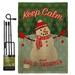 Breeze Decor Keep Calm Build Snowmen Winter Christmas Impressions 2-Sided Polyester 19 x 13 in. Flag Set in Green | 18.5 H x 13 W in | Wayfair