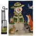 Breeze Decor Lodge Snowmen Winter Wonderland Impressions 2-Sided Burlap 19 x 13 in. Flag Set in Black/Brown | 18.5 H x 13 W in | Wayfair