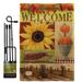 Breeze Decor Sunflower Collage Fall Harvest & Autumn Impressions 2-Sided Polyester 19 x 13 in. Flag Set in Brown | 18.5 H x 13 W x 1 D in | Wayfair