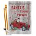 Breeze Decor Santa's Coming to Town Impressions Decorative 2-Sided Polyester Flag Set in Gray | 40 H x 28 W in | Wayfair