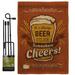 Breeze Decor Always Beer O'clock Happy Hour & Drinks Beverages Impressions 2-Sided 19 x 13 in. Flag set in Brown/Red | Wayfair