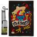 Breeze Decor Party Parrot Special Occasion & Celebration Impressions 2-Sided Polyester 19 x 13 in. Flag Set in Black | Wayfair
