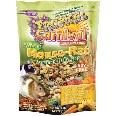 Brown's Tropical Carnival Natural Mouse & Rat Fortified Daily Diet Food, 2 lbs.