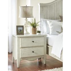 Ella Solid Wood Two Drawer Nightstand in White Wash - Modus 2G43812