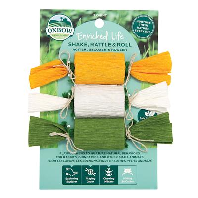 Oxbow Enriched Life Shake, Rattle & Roll Chew for Rabbits, Count of 3