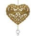 The Holiday Aisle® Heart Holiday Shaped Ornament in Gray/Yellow | 6 H x 4.3 W x 1.6 D in | Wayfair T1932