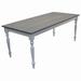 Gracie Oaks Maximillian Solid Wood Dining Table Plastic in Brown/Gray/White | 30 H x 48 W x 34 D in | Wayfair 098052046CEC43A9BF6CE2DCAAB1F6F0