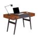 Ebern Designs Taran Desk Wood/Metal in Black/Brown/Gray | 30 H x 51.25 W x 23.5 D in | Wayfair 4A14124227DA4D428FBB1F9E0E689C79