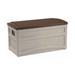 Suncast 78 Gallon Water Resistant Resin Deck Box w/ Wheels in Light Taupe/Mocha Resin in Brown | 23 H x 46 W x 23 D in | Wayfair DB8000B