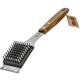 Barbecue Grill Brush and Scraper - Extended, Large Wooden Handle and Stainless Steel Bristles - No Scratch Cleaning for Any Grill: Char Broil & Ceramic - BBQ-Aid