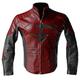 Mens Superman Smallville Tom Welling Costume Quilted Shoulders Biker Leather Jacket M