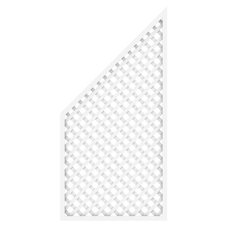 TraumGarten Sichtschutzzaun LONGLIFE RIVA und ROMO Anschlussgitter weiß Sichtschutz Image