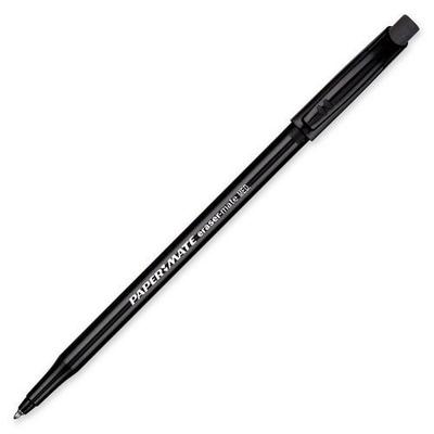 Paper Mate Eraser Mate Stick Ballpoint Pen - Black Ink