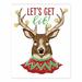 The Holiday Aisle® Austen Let's Get Lit Easelback Decorative Accent Wood in Brown | 10 H x 8 W x 0.5 D in | Wayfair