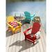 POLYWOOD® Nautical Adirondack Chair in Blue | 36.25 H x 29.25 W x 32.81 D in | Wayfair AD410AR