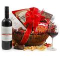 Ruby Red Wine Chocolate Hamper Gift Set - Award-Winning Merlot - Mother's Day Hamper Gift for Women, Men, Anniversary, Birthdays, Hampers for Couples