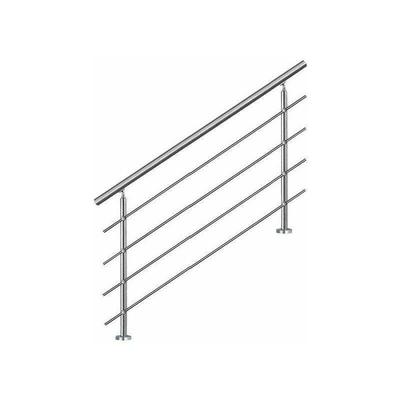 No Brand - Bc-elec - AHM1204 Treppenhandlauf 120cm, Balkon, Balustrade, Edelstahlgeländer mit 4 Image