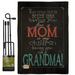 Breeze Decor Mom Grandma Summer Mother's Day Impressions 2-Sided Burlap 19 x 13 in. Flag Set in Black | 18.5 H x 13 W x 1 D in | Wayfair