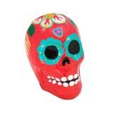 The Holiday Aisle® Folk Paper Candy Skulls w/ Hand Painted Flower | 4 H x 2.5 W x 4 D in | Wayfair 0B029F1A829F455DA9FFA73D9340B04A