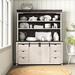 Hebden Dining Hutch Wood in White Laurel Foundry Modern Farmhouse® | 82 H x 70 W x 18 D in | Wayfair CB97972A54EE4B5F998BFDB1D165324C