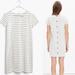 Madewell Dresses | Madewell Button Back Striped Tee Dress Xs | Color: Gray/White | Size: Xs