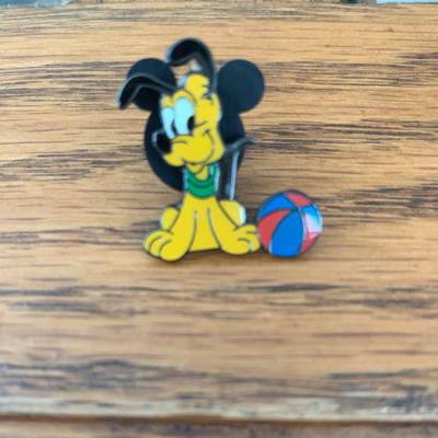 Disney Other | Disney Rare Shy Pluto Puppy With Ball Trading Pin | Color: Yellow/Gold | Size: Os