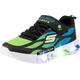 Skechers Jungen Flex-glow Dezlom Sneaker, Black Synthetic Textile Blue Lime Trim, 34 EU