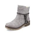 Rieker Damen Ankle Boots Y7463, Frauen Stiefeletten,uebergangsstiefel,flach,stiefel,bootee,booties,halbstiefel,kurzstiefel,grau (40),37 EU / 4 UK