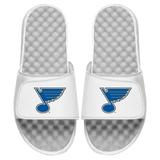 Men's ISlide White St. Louis Blues Primary Logo Slide Sandals