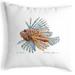 Highland Dunes Sandell Lion Fish Guest Towel Indoor/Outdoor Lumbar Pillow Polyester/Polyfill blend | 12 H x 12 W x 5 D in | Wayfair