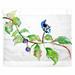 Highland Dunes Polyester Bird and Blackberries Wall Hanging Polyester in White | 30 H x 24 W in | Wayfair 5A26CA26FEB94611964544D6F9598021