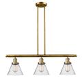 Innovations Lighting Bruno Marashlian Large Cone 36 Inch 3 Light LED Linear Suspension Light - 213-BB-G44-LED