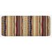 Brown 0.1 x 19 x 47 in Kitchen Mat - East Urban Home Striped Pattern w/ Vertical Wavy Stripes & Geometric Abstract Ornaments Multicolor Kitchen Mat, | Wayfair