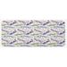 Purple 0.1" x 47" L X 19" W Kitchen Mat - East Urban Home Abstract Bugs w/ Hippie Style Sketchy Flowers Artwork Green & Pale Blue Kitchen Mat 0.1 x 19.0 x 47.0 in indigo | Wayfair