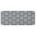 Light Gray 0.1" x 47" L X 19" W Kitchen Mat - East Urban Home Damask Inspired Ornamental Flourishes Abstract Floral Skull Motif Royal Foliage Grey White Kitchen Mat 0.1 x 19.0 W in blue/whiteSynthetics | Wayfair