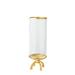 Global Views Quad Base Hurricane-Brass Brass/Glass in Yellow | 20.75 H x 7.75 W x 7.75 D in | Wayfair 9.92902