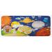 Blue 0.1 x 19 W in Kitchen Mat - East Urban Home Cartoon Style Planet System & Astronaut In Outer Space Galactic Adventure Multicolor Kitchen Mat Synthetics | Wayfair