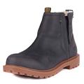 Barbour Womens Hackfall Leather Winter Faux Fur Warm Hiking Chelsea Boots - Graphite - 7