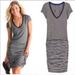 Athleta Dresses | Athleta Topanga V-Neck T-Shirt Dress Size S | Color: Black/Gray | Size: S