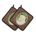 East Urban Home Golden Retriever Potholder Polyester in Brown | 7.5 W in | Wayfair SS8757PTHD