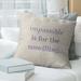 East Urban Home Handwritten Impossible Pillow Polyester/Polyfill/Leather/Suede in Indigo | 14 H x 14 W x 3 D in | Wayfair