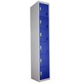 Panana pal Metal Lockers 6 Doors Storage, Metal Lockable Unit Staff School Gym Changing (Navy Blue)