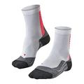 FALKE Women's Achilles Running Socks, Breathable Quick Dry, White (White-Neon Red 2028), 4-5 (1 Pair)