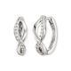 Engelsrufer Paradise Women's Creole Earrings Sterling Silver - Clip Closure - Nickel-Free - 16.5 mm, 1,7 cm, Sterling Silver, Cubic Zirconia